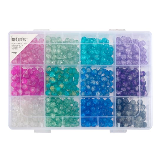 6 Packs: 960 ct. (5,760 total) Crackle Glass Beads, 8mm by Bead Landing™